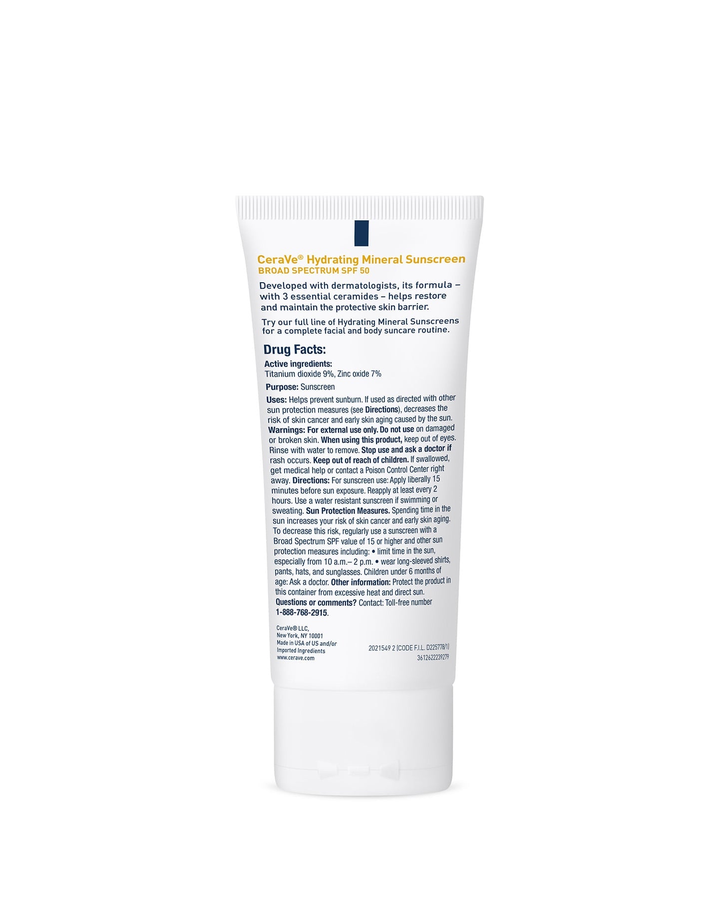 CeraVe Sunscreen Face Hydrating Mineral Sunscreen Face Lotion Spf