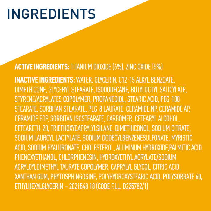 CeraVe Sunscreen Body Hydrating Mineral Sunscreen Body Lotion Spf