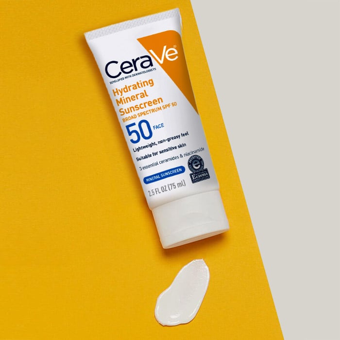 CeraVe Sunscreen Face Hydrating Mineral Sunscreen Face Lotion Spf