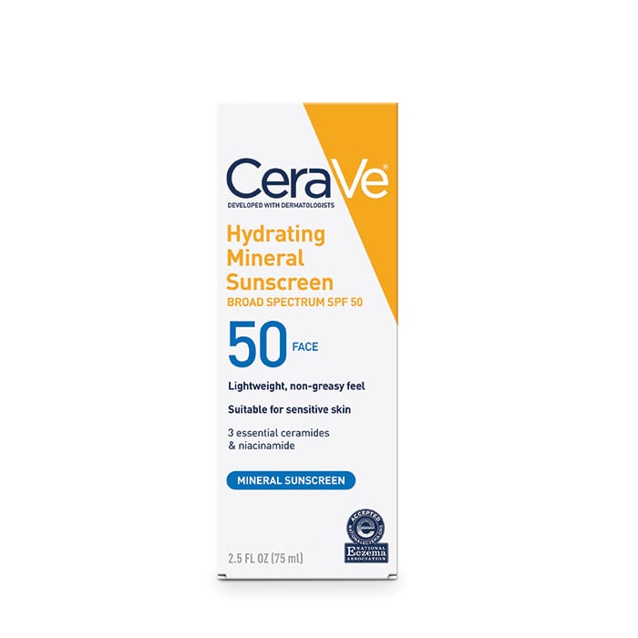 CeraVe Sunscreen Face Hydrating Mineral Sunscreen Face Lotion Spf