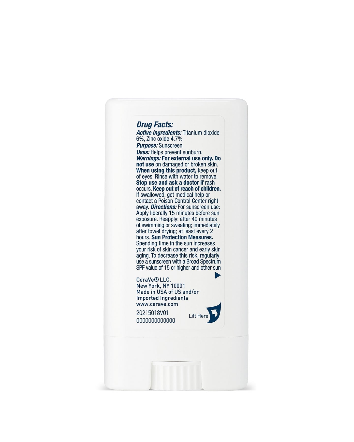 CeraVe Sunscreen Mineral Sunscreen Mineral Sunscreen Stick